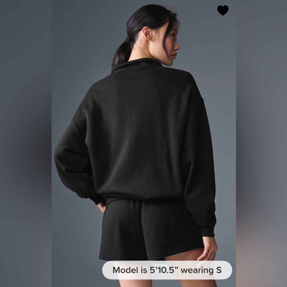 ALO Yoga NWT Accolade 1/4 Zip Pullover Black Size M - Picture 2 of 10